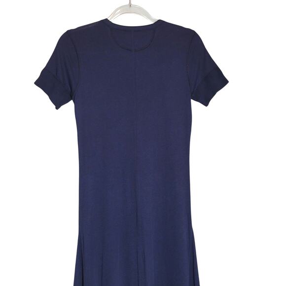 Ralph Lauren Waffle Knit Henley Dress Navy Blue A Line Short Sleeve Summer Small - Picture 9 of 16